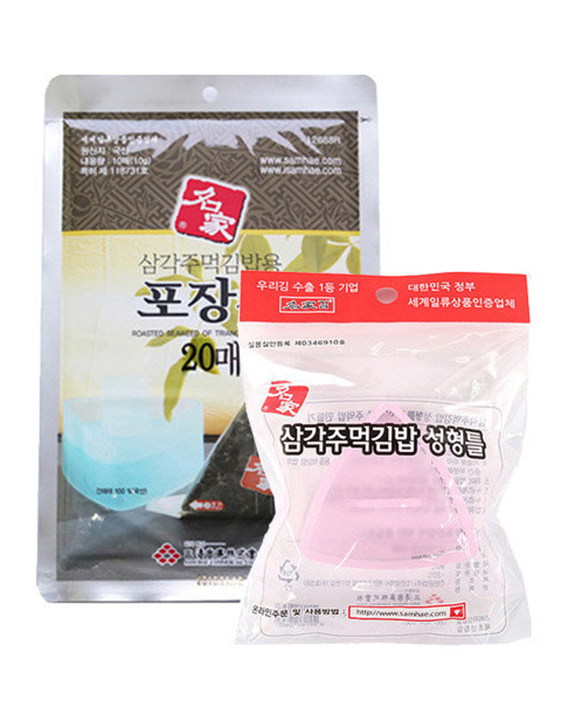 [명가] 삼각김밥 김 10매 10g + 성형틀